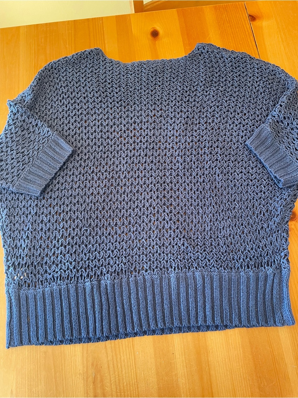 torrid Blue Open Stitch Dolman Crewneck Sweater